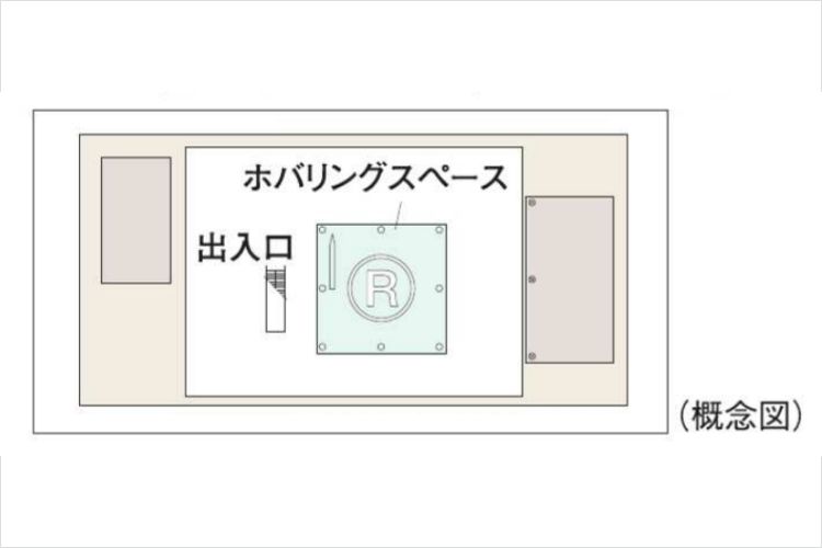 シティタワー新宿のヘリコプターホバリングスペース概念図
